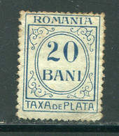 ROUMANIE- Taxe Y&T N°37- Oblitéré - Port Dû (Taxe)