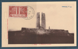 CARTE MAXIMUM N° 316 VIMY OBLITERE VIMY CANADIAN MEMORIAL 26/07/36 RARE - 1930-1939