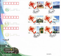 CHINA PRC -1979 Three (3) Illustrated Coversabout Transport. Motor-truck, Ship And Aeroplane. PFN-TW-2. - Cartas & Documentos