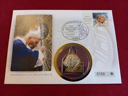 Cook Islands - 5 Dollars Silbermünze Mit Swarovski Kristallen + Gold Applikation / Seligsprechung Joh. Paul / Numisbrief - Sonstige – Ozeanien