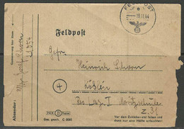 Deutschland - Feldpost Afg/obl 19/11/1944 - Und Ist Er Auch Geschicht Getarnt, Wir Schnappen Ihn,wir Find Gewarnt! - Cartas