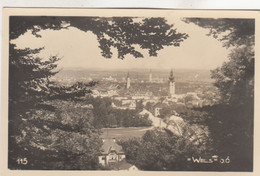 A7828) WELS - OÖ - Haus DETAILS Mit Blick Auf Kirchen Und Stadt Mit Brücke ALT ! 1949 - Wels