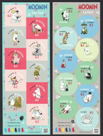 JAPAN 2018 MOOMIN (CARTOON) 62 & 82 YEN 2 SOUVENIR SHEETS OF 10 STAMPS EACH MINT MNH (**) - Neufs