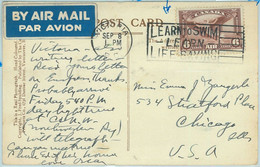 67708 - CANADA  - POSTAL HISTORY - Postmark On POSTCARD : SWIMMING Life Saving - Postal History