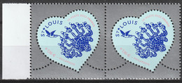 2022 - Y/T 555x ? - "COEUR SAINT LOUIS" - 2 VALEURS 1,16 € BLEU ISSU HAUT FEUILLET - NEUF ** - Neufs