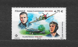 France Frankreich 2021 (*) Mi 7868 Yt PA85 Pilots. Airmail. Poste Aérienne. C2 - Used Stamps