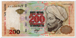 KAZAKHSTAN,200 TENGE,1999,P.20,VF - Kasachstan