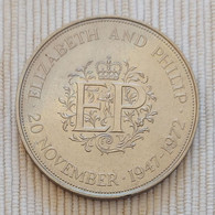 UK 1972 - 25 Pence - Elizabeth II - Silver Wedding - KM# 917 - 25 New Pence