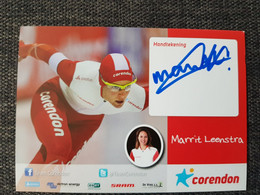 Delcampe - Marrit Leenstra - Team Corendon 2013-2014 - Speed Skating - Nederland - Olympic Games GOLD - Original Signed - Wintersport