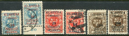 MEMEL (Lithuanian Occ) 1923 (mid Feb) Surcharge Set Used.  Michel 135-40 - Klaipeda 1923