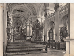 CARTOLINA  DISENTIS,GRISONS,SVIZZERA,INNERES DER KLOSTERKIRCHE,VIAGGIATA 1953 - Disentis/Mustér