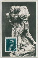 30281  - YUGOSLAVIA - POSTAL HISTORY - MAXIMUM CARD Military, Sculpture, 1951 - Cartes-maximum