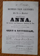 Schroefstoomboot Anna Tot Vervoer Van Passagiers, Goederen En Vee - 1869 - Schiffahrt