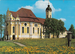 CARTOLINA  WEILHEIM,BAYERN,GERMANIA,DIE WIES,WALLFAHRTSKIRCHE ZUM GEGEISSELTEN HEILAND ERBAUT 1746-54,NON VIAGGIATA - Weilheim