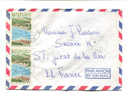 GABON 1973 - Affranchissement Multiple Sur Lettre - Pont De Lambaréné - Puentes