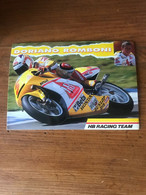 Carte - Autocollant DORIANO ROMBONI - HB Racing Team HONDA NSR MOTO GP (  15 X 10 Cm Sticker ) - Motociclismo
