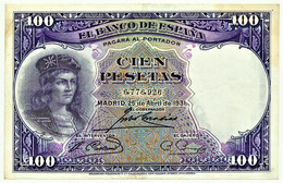 ESPAÑA - 100 Pesetas - 25.04.1931 - Pick 83 - REPUBLIC - Gonzalo Fernandez De Córdoba - 100 Pesetas