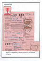 DESCHASSIS (LODELINSART) : Oblitération Chemin De Fer. Bordereau De Livraison Vers Solre-sur-Sambre. 1951. - 1942-1951