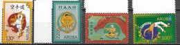 ARUBA, 2020, MNH, MARTIAL ARTS, WRESTLING, CAPOEIRA,  4v - Sin Clasificación