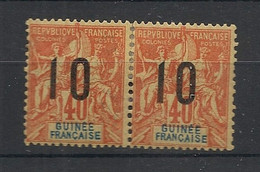 GUINEE - 1912 - N°Yv. 53Aa - Type Groupe 10 Sur 40c - VARIETE Chiffres Espacés - Neuf * / MH VF - Ungebraucht