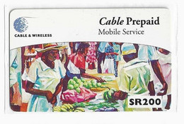 SEYCHELLES PREPAYEE CABLE & WIRELESS SR200 PAINTING Of CHARLES DODO - Sychelles