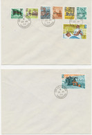 TANGANYIKA 23.6.1964, Official Stamps Complete Set On Two Superb CTO Covers, CDS „DAR-ES-SALAAM / TANGANYIKA“, RR!! - Tansania (1964-...)