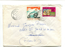 GABON Libreville 1972 - Affranchissement Sur Lettre - Moto / Arachides - Gabón (1960-...)