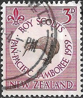 NEW ZEALAND 1959 Pan-Pacific Scout Jamboree, Auckland - 3d - Kiwi, Jamboree Badge FU - Used Stamps