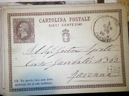 INTERO ITALIA REGNO VITTORIO EMANUELE II  10 Cent.1876 BOLOGNA X RAVENNA   IN4712 - Ganzsachen