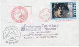 Ross Dependency Scott Base 1991 Antarctic Expedition Darwin Glacier-Mt. Fleming Cover Ca Scott Base 11 XI 91 (SC140B) - Cartas & Documentos