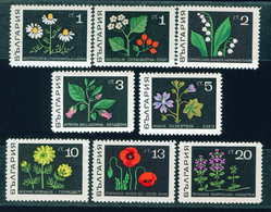 1922 Bulgaria 1969 Herbs MNH/THYME MEDLAR CAMOMILE LILY-OF-THE-VALLEY BELLADONNA MALLOW BUTTER CUP POPPIES /Heilpflanzen - Vegetazione