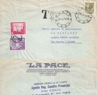Taxierter Brief  "La Pace, Assicurazioni, Cantu Como - Lugano            1969 - Cartas