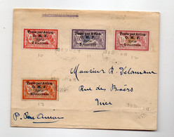 HOG363 - SIRIA SYRIA 1922 , Lettera Da Beirut Per La Francia Con SERIE Di P.a. N. 10+11+12+13 (CRT) - Covers & Documents