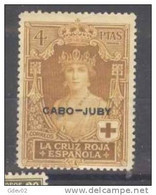 CJ26SASF-LFTA502TESPCOLCJ.Marruecos .Maroc.Marocco.  CABO  JUBY.ESPAÑOL.CRUZ ROJA   1926  (Ed 37**) S/C.MUY BONITO - Cabo Juby