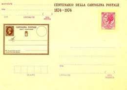 ITALIA - REPUBBLICA ITALIANA - 1974 - CP174 - 40 Siracusana, Centenario Della Prima Cartolina Postale Italiana - Cartoli - Interi Postali