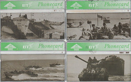 UK, BTC-111 - 114, Set Of 4 Cards, D-day Commemoration - Landing Craft, Motor Torpedo Boats, Sherman Firefly, 2 Scans - BT Algemene Uitgaven