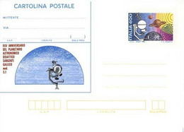 ITALIA - REPUBBLICA ITALIANA - 1985 - CP203 - 400 25º Anniversario Del Planetario Astronomico Sargenti Galileo Mod.S1 - - Interi Postali