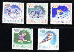 Russia 1960 MNH Sc 2300-2304 Winter Olympic Games Squaw Valley In USA Mi 2317-2321 - Hiver 1960: Squaw Valley