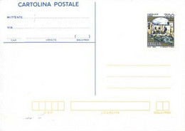 ITALIA - REPUBBLICA ITALIANA - 1992 - CP221 - 700 Castelli D'Italia, Castello Di Carini - Cartolina Postale - Intero Pos - Interi Postali