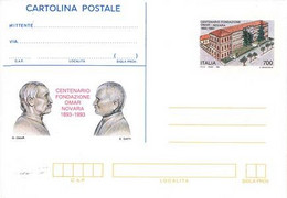 ITALIA - REPUBBLICA ITALIANA - 1993 - CP226 - 700 Centenario Fondazione Omar - Cartolina Postale - Intero Postale - NUOV - Interi Postali
