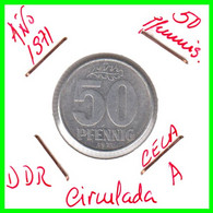 ( GERMANY ) AÑO 1971 REPUBLICA DEMOCRATICA DE ALEMANIA ( DDR ) MONEDAS DE 50 PFENNING ALUMINIO - DE 23 mm. - 50 Pfennig