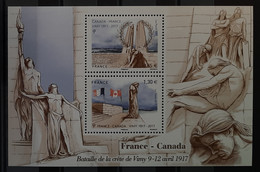 2017 - France - MNH - Centenary Of The Battle Of Vimy (Ridge) - Souvenir Sheet Of 2 Stamps - Ungebraucht