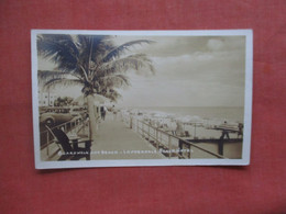 RPPC.  Boardwalk & Beach  Hotel Lauderdale   Florida          Ref 5469 - Fort Lauderdale