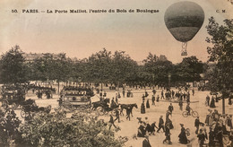 Paris - 16ème Arrondissement - Porte Maillot , Entrée Du Bois De Boulogne - Ballon Montgolfière - Omnibus - Paris (16)