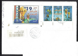 Egypt 2019, Registered Cover From Mottobas Sub C., African Nations Cup, Heritage Costumes, UPU, Etc. - Briefe U. Dokumente