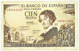 ESPAÑA - 100 Pesetas - 19.11.1965 ( 1970 ) - Pick 150 - Serie 1R - Gustavo Adolfo Becquer - 100 Pesetas