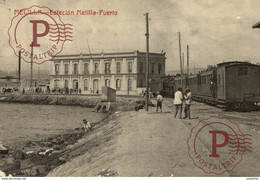 MELILLA ESTACION MELILLA PUERTO FOTOTIPIA CASTAÑEIRA Y ALVAREZ - Melilla