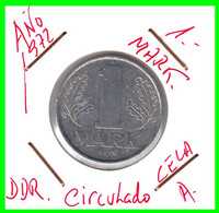 ( GERMANY ) AÑO 1972 REPUBLICA DEMOCRATICA DE ALEMANIA ( DDR ) MONEDAS DE 1-DM ALUMINIO - DE 25 mm. - 1 Marco