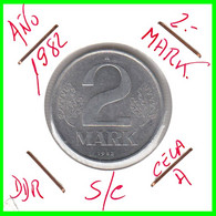 ( GERMANY ) AÑO 1982 REPUBLICA DEMOCRATICA DE ALEMANIA ( DDR ) MONEDAS DE 2-DM ALUMINIO - DE 27 mm. - 2 Marcos