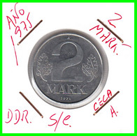 ( GERMANY ) AÑO 1975 REPUBLICA DEMOCRATICA DE ALEMANIA ( DDR ) MONEDAS DE 2-DM ALUMINIO - DE 27 mm. - 2 Mark